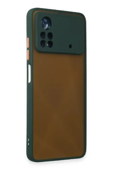 Newface Xiaomi Poco X4 Pro 5G Kılıf Montreal Silikon Kapak - Yeşil resmi