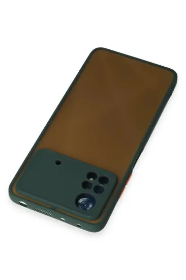 Newface Xiaomi Poco X4 Pro 5G Kılıf Montreal Silikon Kapak - Yeşil resmi
