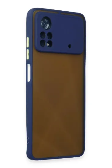 Newface Xiaomi Poco X4 Pro 5G Kılıf Montreal Silikon Kapak - Lacivert resmi