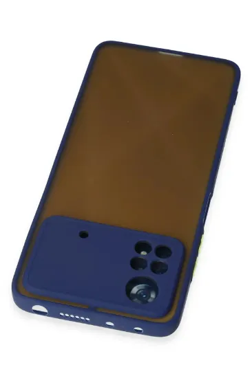 Newface Xiaomi Poco X4 Pro 5G Kılıf Montreal Silikon Kapak - Lacivert resmi