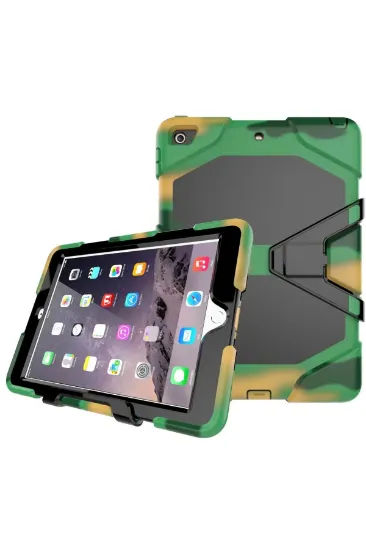 Newface iPad 5 Air 9.7 Kılıf Griffin Tablet Kapak - Kamuflaj resmi