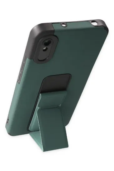 Newface Xiaomi Redmi 9A Kılıf Mega Standlı Silikon - Yeşil resmi