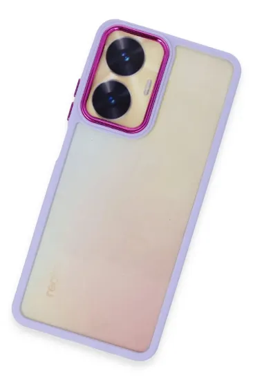 Newface Realme C55 Kılıf Dora Kapak - Lila resmi