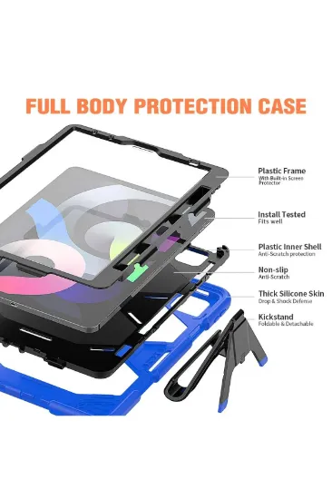 Newface iPad Pro 11 (2020) Kılıf Griffin Tablet Kapak - Mavi resmi