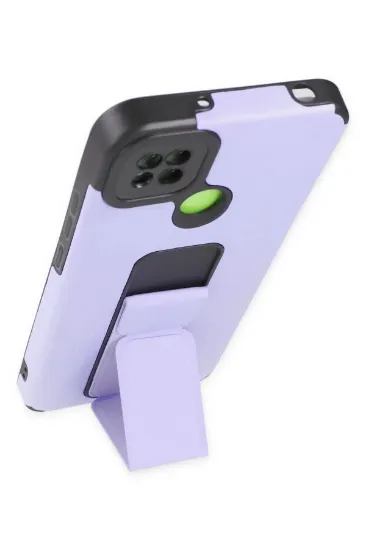 Newface Xiaomi Redmi 9C Kılıf Mega Standlı Silikon - Lila resmi