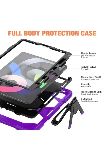 Newface iPad Pro 11 (2020) Kılıf Griffin Tablet Kapak - Mor resmi