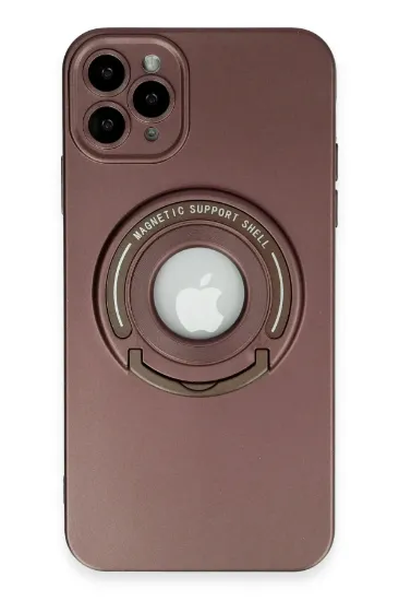 Newface iPhone 11 Pro Kılıf Lukka Magneticsafe Kapak - Kahverengi resmi