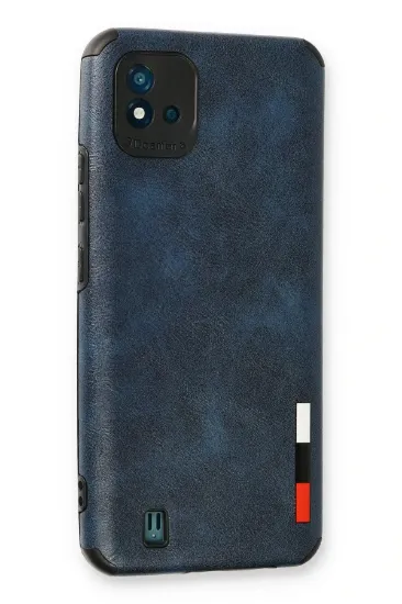Newface Realme C11 2021 Kılıf Loop Deri Silikon - Lacivert resmi