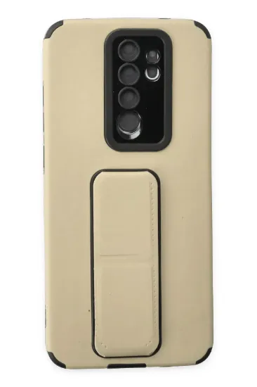 Newface Xiaomi Redmi Note 8 Pro Kılıf Mega Standlı Silikon - Gold resmi