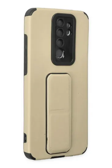 Newface Xiaomi Redmi Note 8 Pro Kılıf Mega Standlı Silikon - Gold resmi