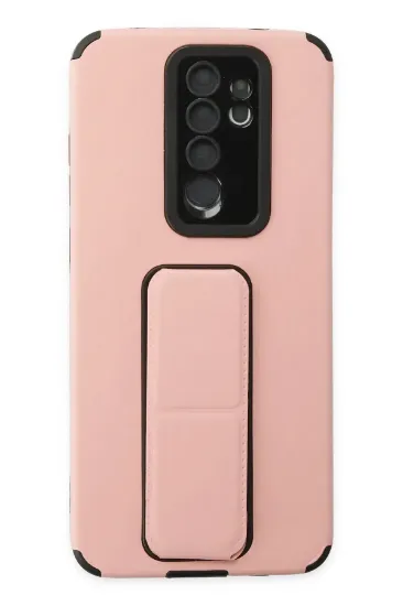Newface Xiaomi Redmi Note 8 Pro Kılıf Mega Standlı Silikon - Pudra resmi