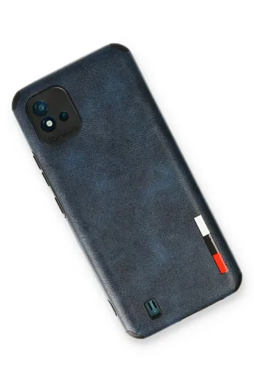 Newface Realme C11 2021 Kılıf Loop Deri Silikon - Lacivert resmi