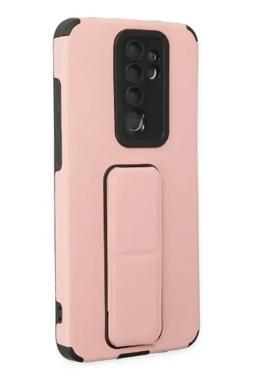 Newface Xiaomi Redmi Note 8 Pro Kılıf Mega Standlı Silikon - Pudra resmi