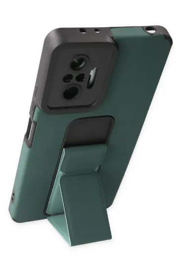 Newface Xiaomi Redmi Note 10 Pro Kılıf Mega Standlı Silikon - Yeşil resmi