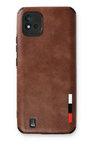 Newface Realme C11 2021 Kılıf Loop Deri Silikon - Kahverengi resmi