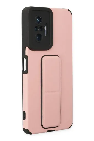 Newface Xiaomi Redmi Note 10 Pro Kılıf Mega Standlı Silikon - Pudra resmi
