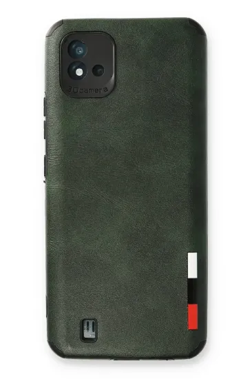 Newface Realme C11 2021 Kılıf Loop Deri Silikon - Yeşil resmi