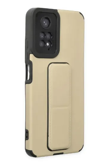 Newface Xiaomi Redmi Note 11 Kılıf Mega Standlı Silikon - Gold resmi