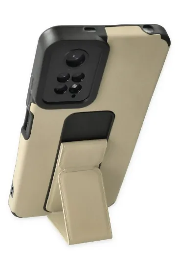 Newface Xiaomi Redmi Note 11 Kılıf Mega Standlı Silikon - Gold resmi