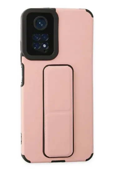 Newface Xiaomi Redmi Note 11 Kılıf Mega Standlı Silikon - Pudra resmi