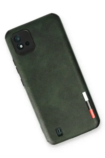 Newface Realme C11 2021 Kılıf Loop Deri Silikon - Yeşil resmi