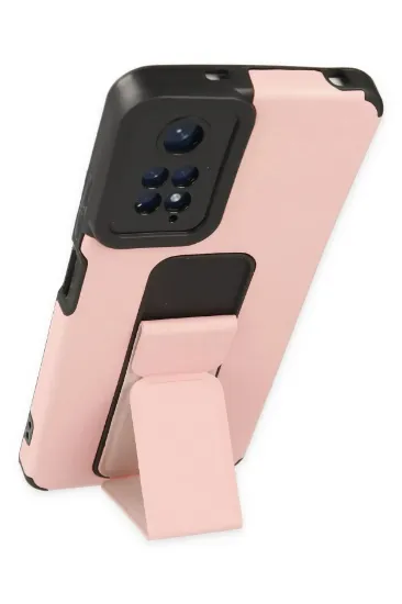 Newface Xiaomi Redmi Note 11 Kılıf Mega Standlı Silikon - Pudra resmi