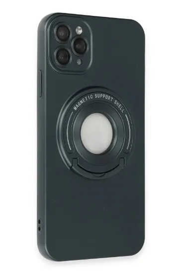 Newface iPhone 12 Pro Kılıf Lukka Magneticsafe Kapak - Koyu Yeşil resmi