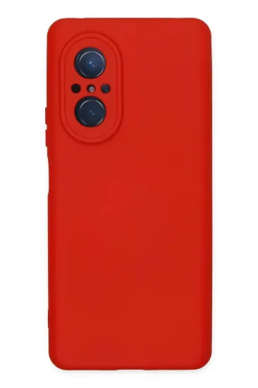 Newface Huawei Nova 9 SE Kılıf Nano içi Kadife Silikon - Kırmızı resmi