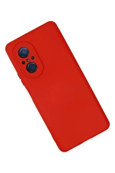 Newface Huawei Nova 9 SE Kılıf Nano içi Kadife Silikon - Kırmızı resmi