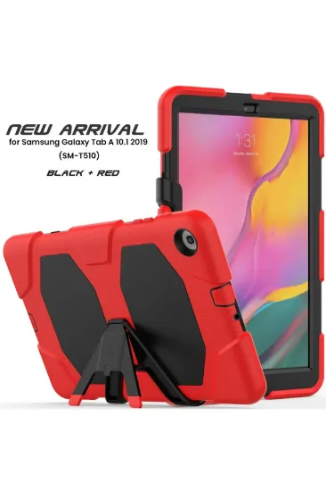 Newface Samsung Galaxy T510 Tab A 10.1 Kılıf Griffin Tablet Kapak - Kırmızı resmi