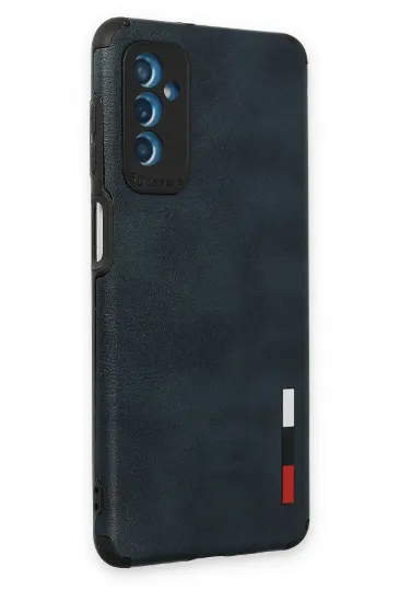 Newface Samsung Galaxy M52 5G Kılıf Loop Deri Silikon - Lacivert resmi
