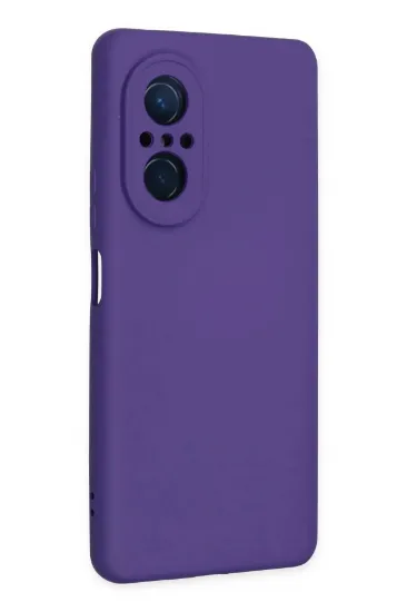 Newface Huawei Nova 9 SE Kılıf Nano içi Kadife Silikon - Mor resmi