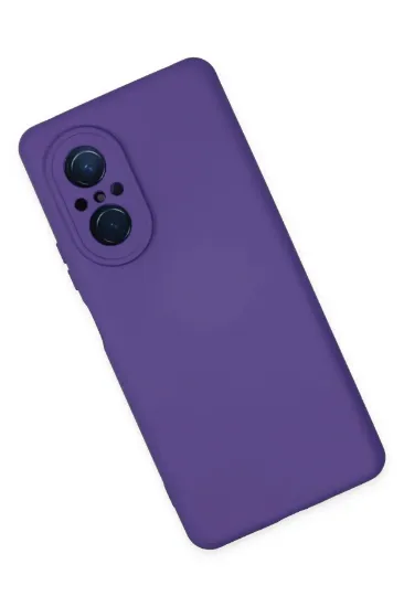 Newface Huawei Nova 9 SE Kılıf Nano içi Kadife Silikon - Mor resmi