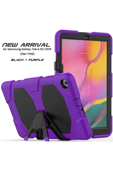 Newface Samsung Galaxy T510 Tab A 10.1 Kılıf Griffin Tablet Kapak - Mor resmi