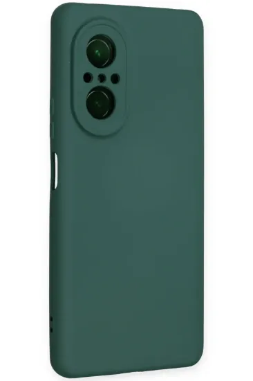 Newface Huawei Nova 9 SE Kılıf Nano içi Kadife Silikon - Koyu Yeşil resmi