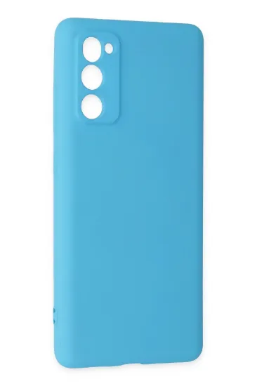Newface Samsung Galaxy S20 FE Kılıf Nano içi Kadife Silikon - Mavi resmi