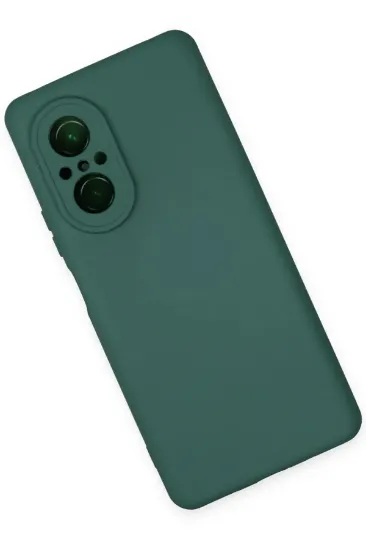 Newface Huawei Nova 9 SE Kılıf Nano içi Kadife Silikon - Koyu Yeşil resmi