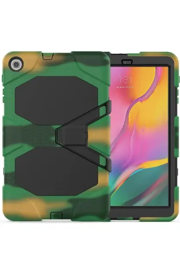 Newface Samsung Galaxy T510 Tab A 10.1 Kılıf Griffin Tablet Kapak - Kamuflaj resmi