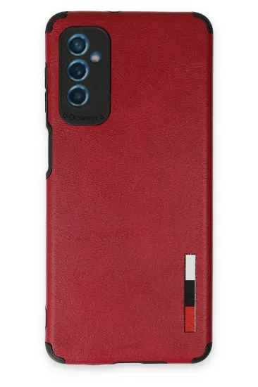 Newface Samsung Galaxy M52 5G Kılıf Loop Deri Silikon - Kırmızı resmi