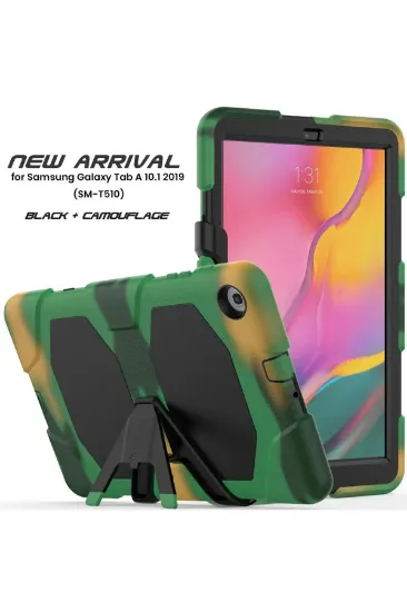 Newface Samsung Galaxy T510 Tab A 10.1 Kılıf Griffin Tablet Kapak - Kamuflaj resmi