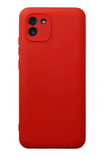 Newface Samsung Galaxy A03 Kılıf Nano içi Kadife Silikon - Kırmızı resmi