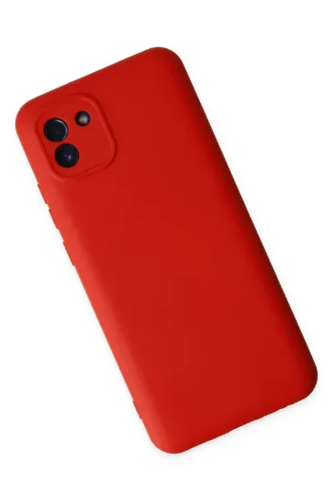 Newface Samsung Galaxy A03 Kılıf Nano içi Kadife Silikon - Kırmızı resmi