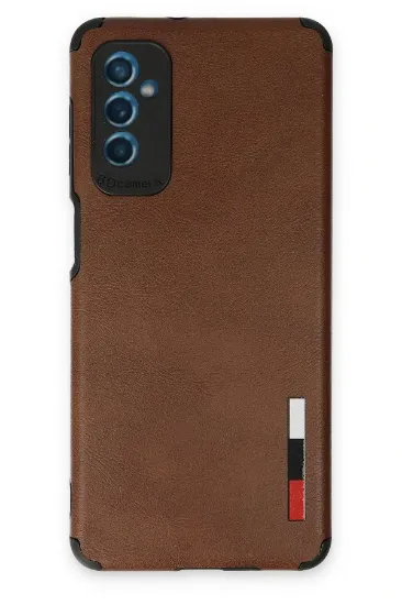 Newface Samsung Galaxy M52 5G Kılıf Loop Deri Silikon - Kahverengi resmi