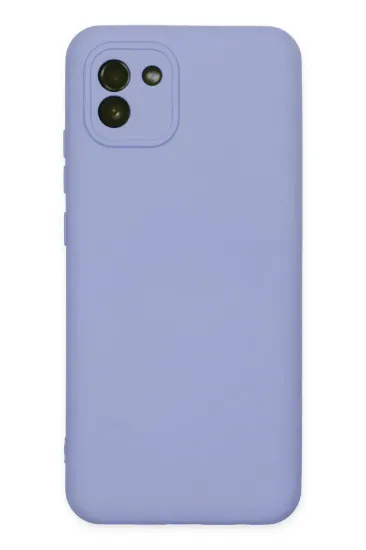 Newface Samsung Galaxy A03 Kılıf Nano içi Kadife Silikon - Lila resmi