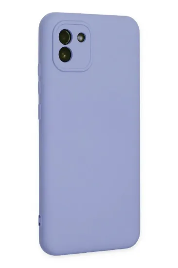 Newface Samsung Galaxy A03 Kılıf Nano içi Kadife Silikon - Lila resmi