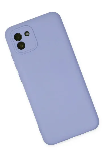 Newface Samsung Galaxy A03 Kılıf Nano içi Kadife Silikon - Lila resmi