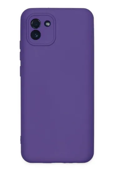Newface Samsung Galaxy A03 Kılıf Nano içi Kadife Silikon - Mor resmi