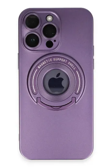 Newface iPhone 13 Pro Max Kılıf Lukka Magneticsafe Kapak - Derin Mor resmi