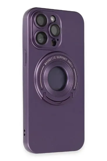 Newface iPhone 13 Pro Max Kılıf Lukka Magneticsafe Kapak - Derin Mor resmi