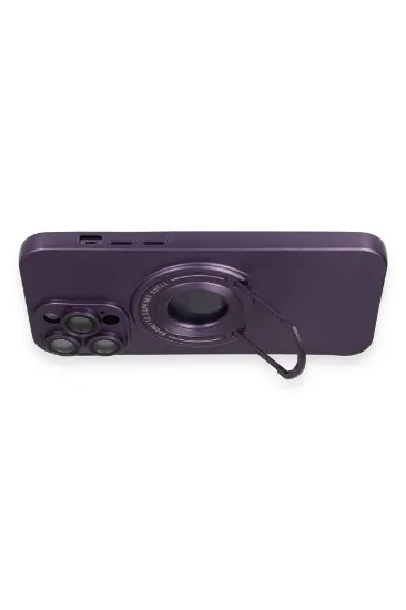 Newface iPhone 13 Pro Max Kılıf Lukka Magneticsafe Kapak - Derin Mor resmi